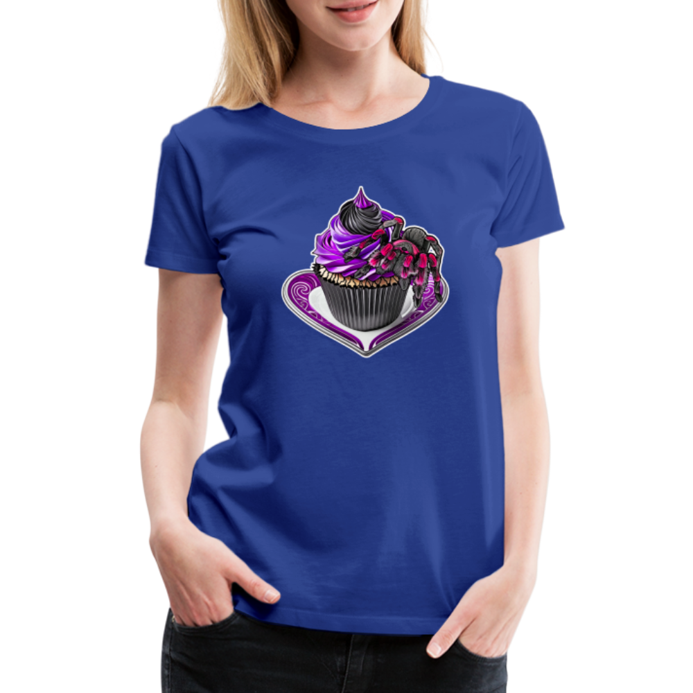Frauen Basic T-Shirt Tarantula Cupcake - Königsblau