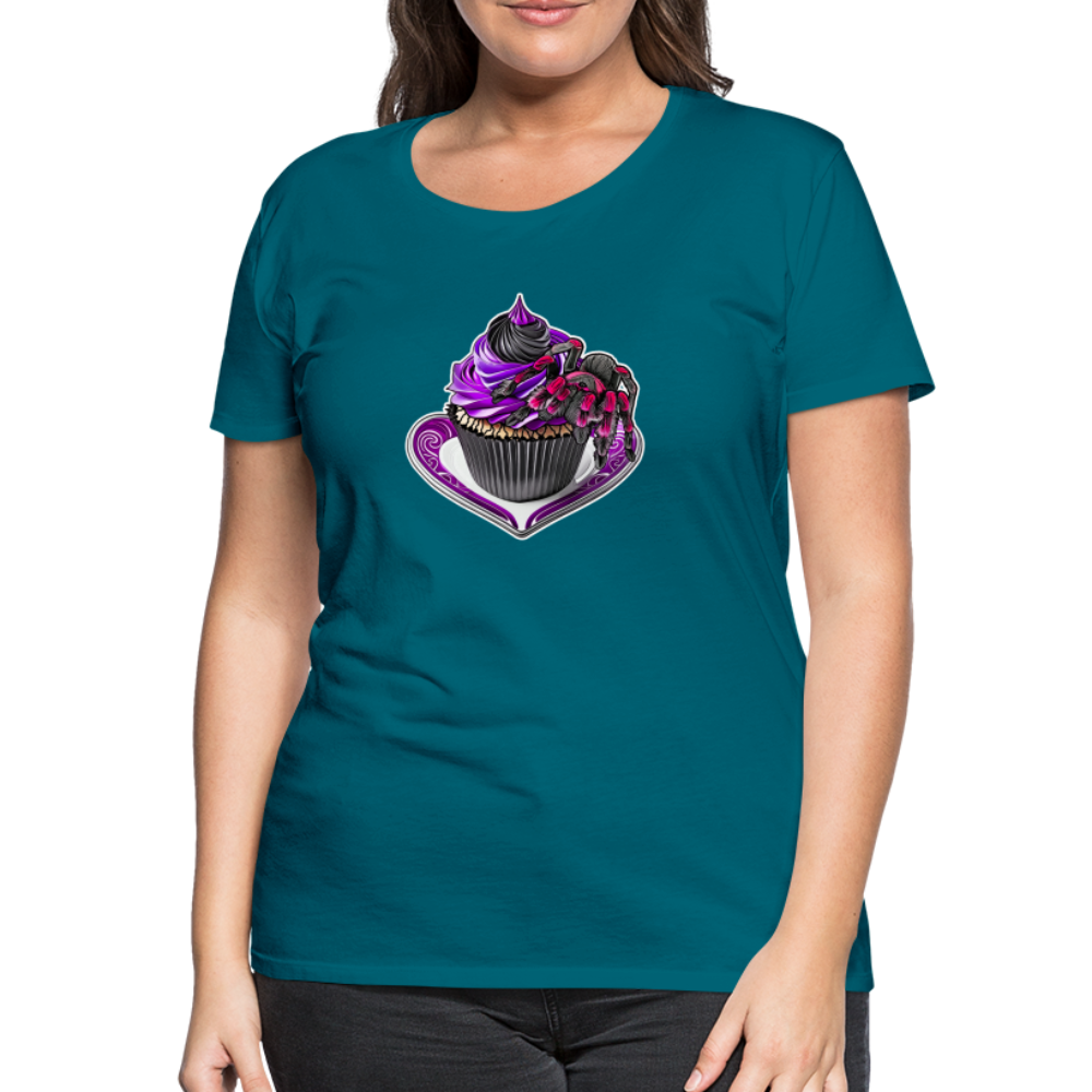 Frauen Basic T-Shirt Tarantula Cupcake - Divablau