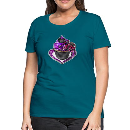 Frauen Basic T-Shirt Tarantula Cupcake - Divablau