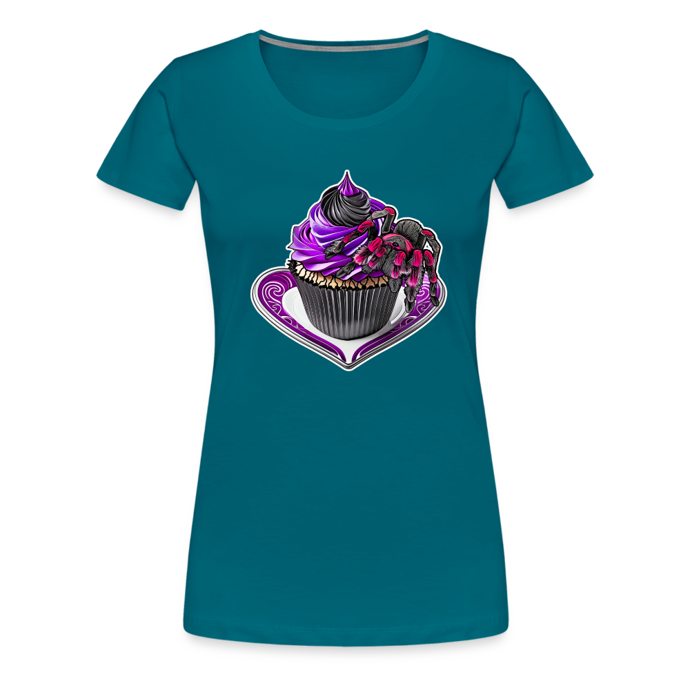 Frauen Basic T-Shirt Tarantula Cupcake - Divablau