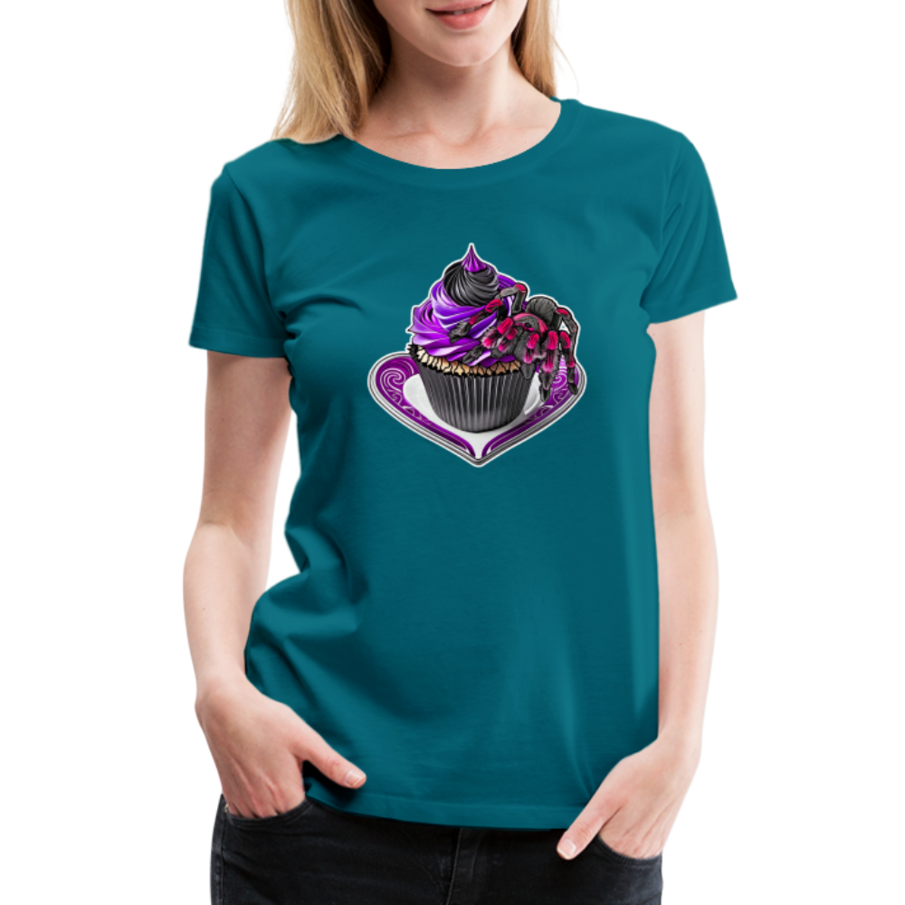 Frauen Basic T-Shirt Tarantula Cupcake - Divablau