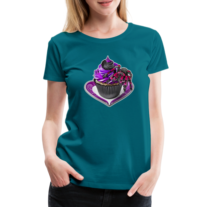 Frauen Basic T-Shirt Tarantula Cupcake - Divablau