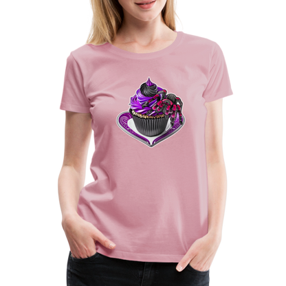 Frauen Basic T-Shirt Tarantula Cupcake - Hellrosa