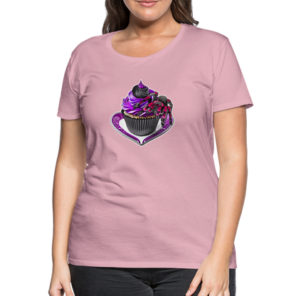 Frauen Basic T-Shirt Tarantula Cupcake - Hellrosa