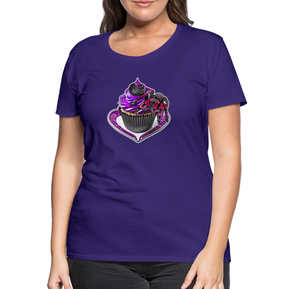 Frauen Basic T-Shirt Tarantula Cupcake - Lila