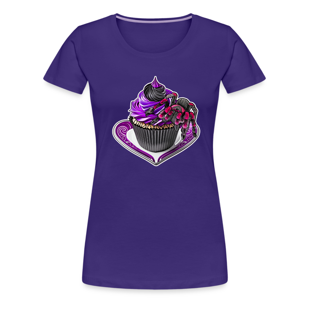 Frauen Basic T-Shirt Tarantula Cupcake - Lila