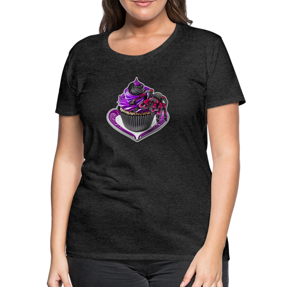 Frauen Basic T-Shirt Tarantula Cupcake - Anthrazit