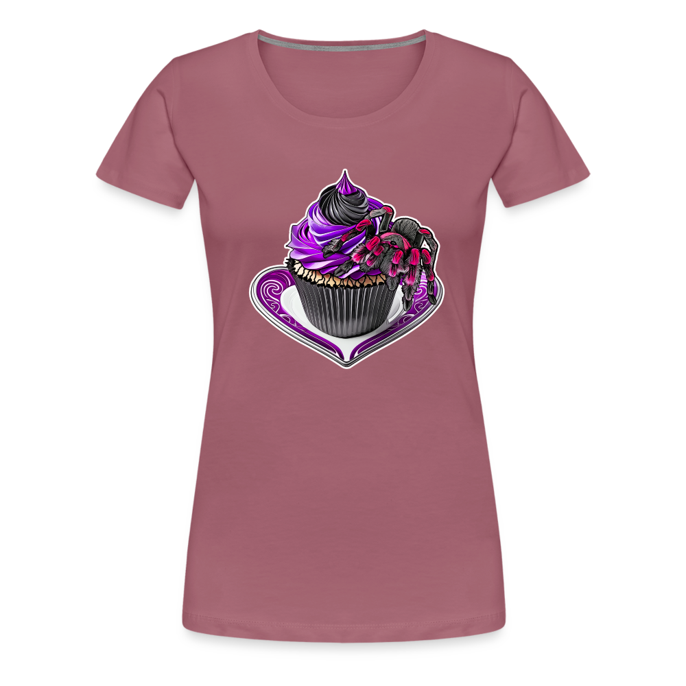 Frauen Basic T-Shirt Tarantula Cupcake - Malve
