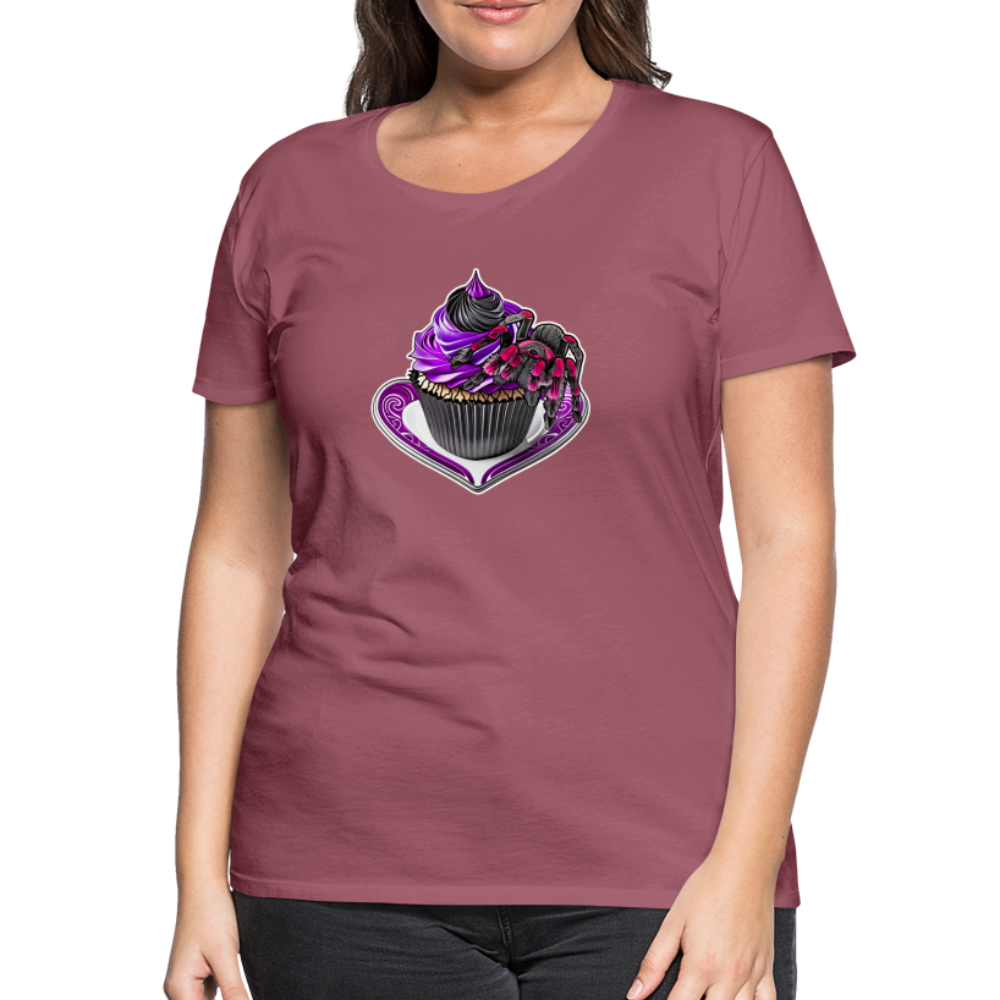Frauen Basic T-Shirt Tarantula Cupcake - Malve