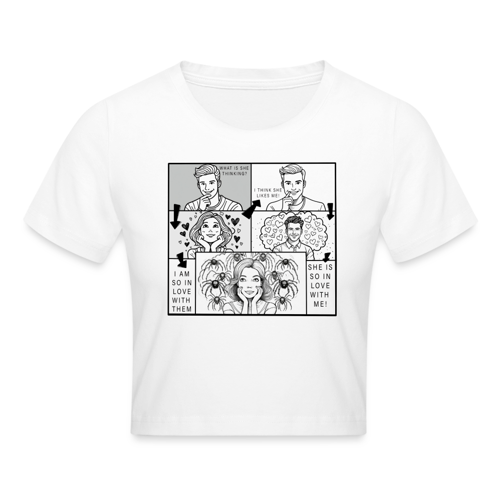Crop T-Shirt Tarantula First Date - weiß