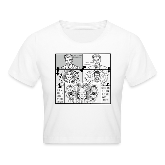 Crop T-Shirt Tarantula First Date - weiß