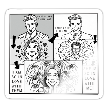 Sticker Tarantula First Date - Weiß glänzend