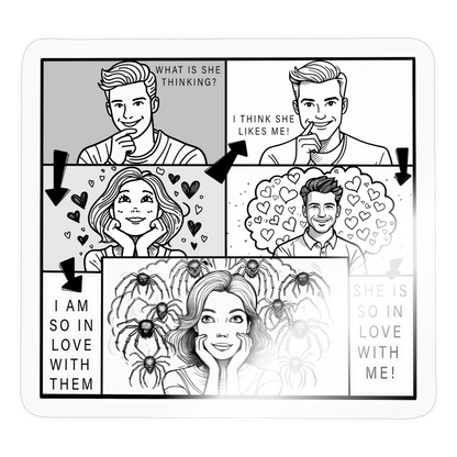 Sticker Tarantula First Date - Transparent glänzend