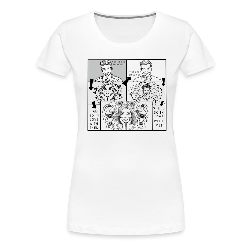 Frauen Basic T-Shirt Tarantula First Date - weiß