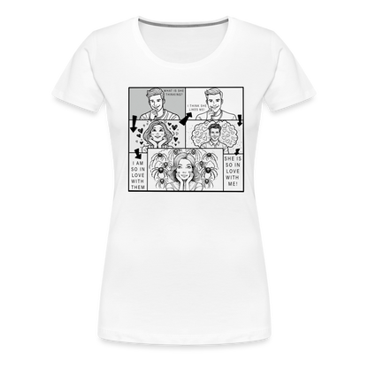 Frauen Basic T-Shirt Tarantula First Date - weiß