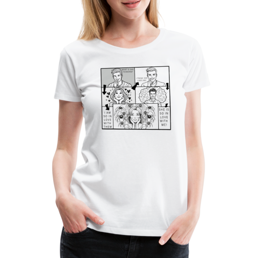 Frauen Basic T-Shirt Tarantula First Date - weiß