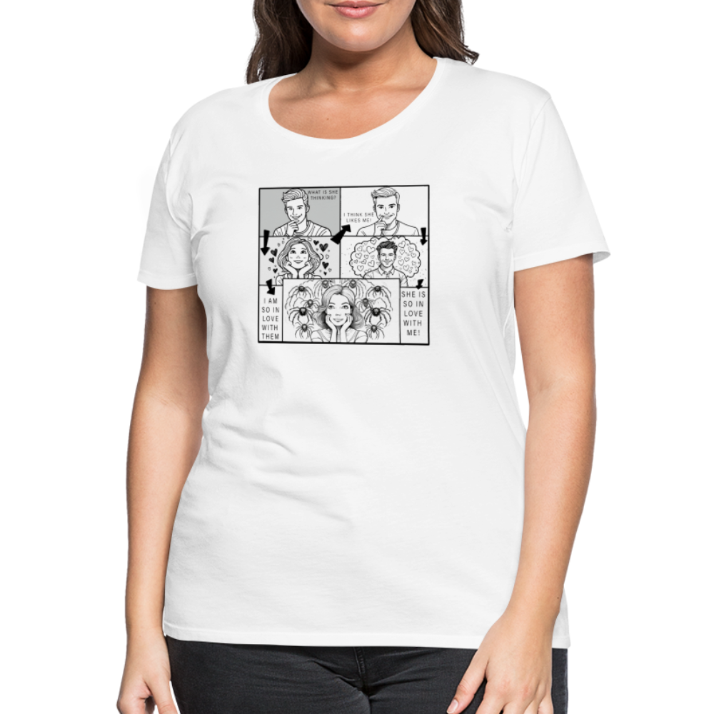 Frauen Basic T-Shirt Tarantula First Date - weiß