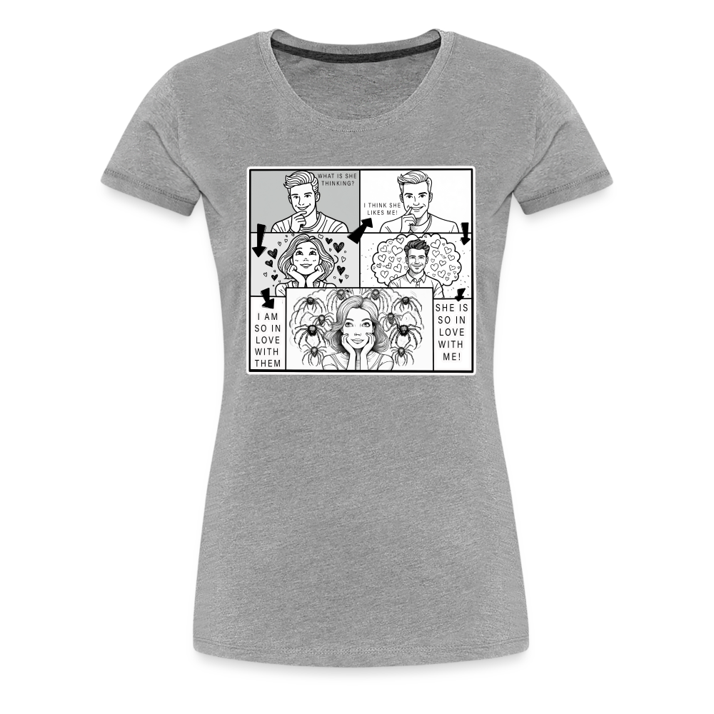 Frauen Basic T-Shirt Tarantula First Date - Grau meliert