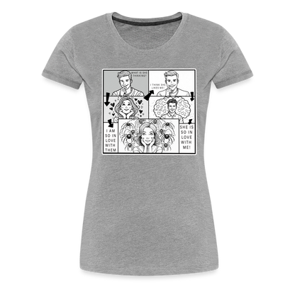 Frauen Basic T-Shirt Tarantula First Date - Grau meliert