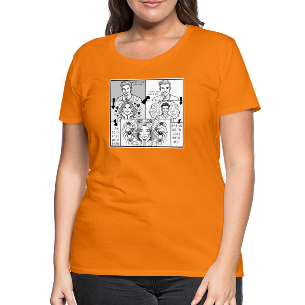 Frauen Basic T-Shirt Tarantula First Date - Orange