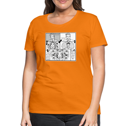 Frauen Basic T-Shirt Tarantula First Date - Orange