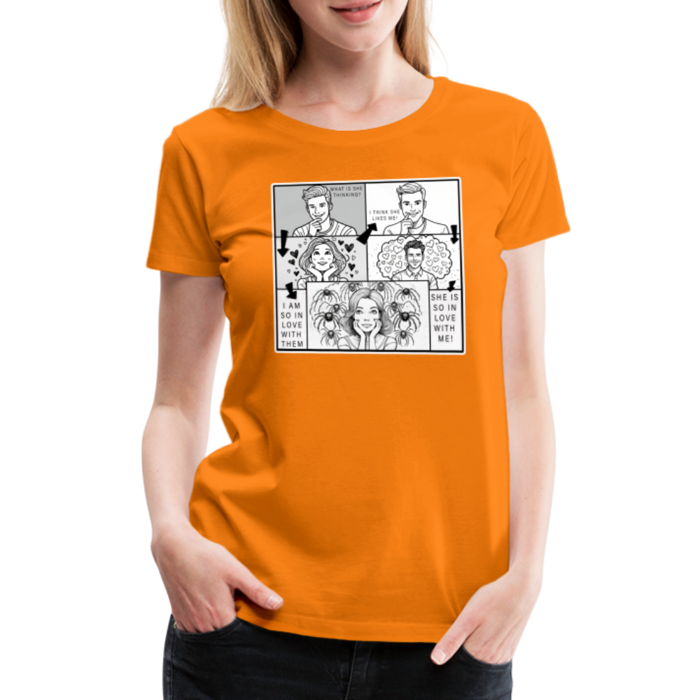 Frauen Basic T-Shirt Tarantula First Date - Orange