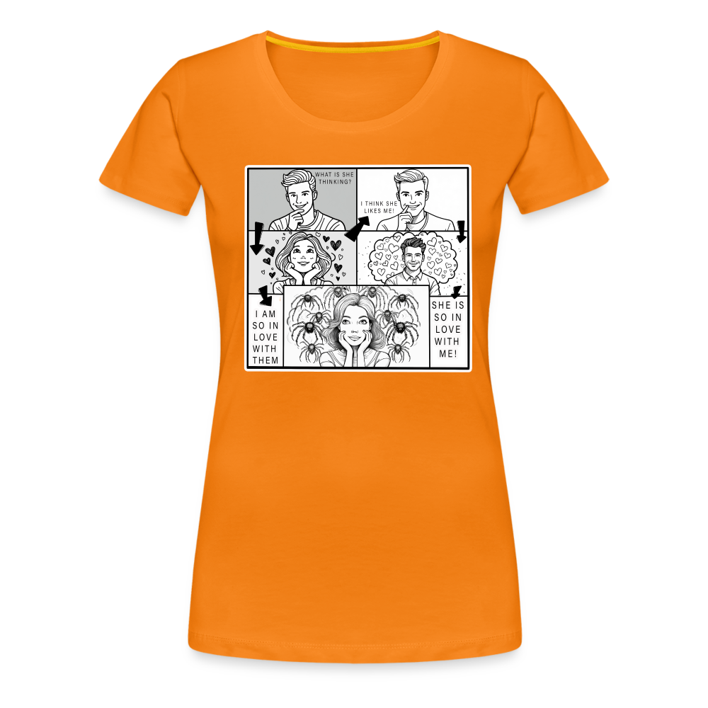 Frauen Basic T-Shirt Tarantula First Date - Orange