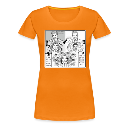 Frauen Basic T-Shirt Tarantula First Date - Orange