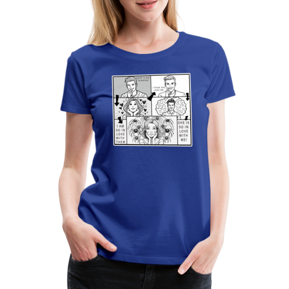 Frauen Basic T-Shirt Tarantula First Date - Königsblau