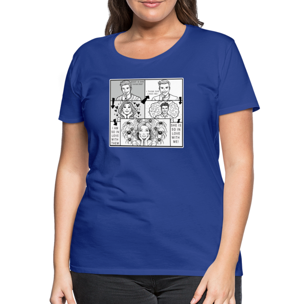 Frauen Basic T-Shirt Tarantula First Date - Königsblau