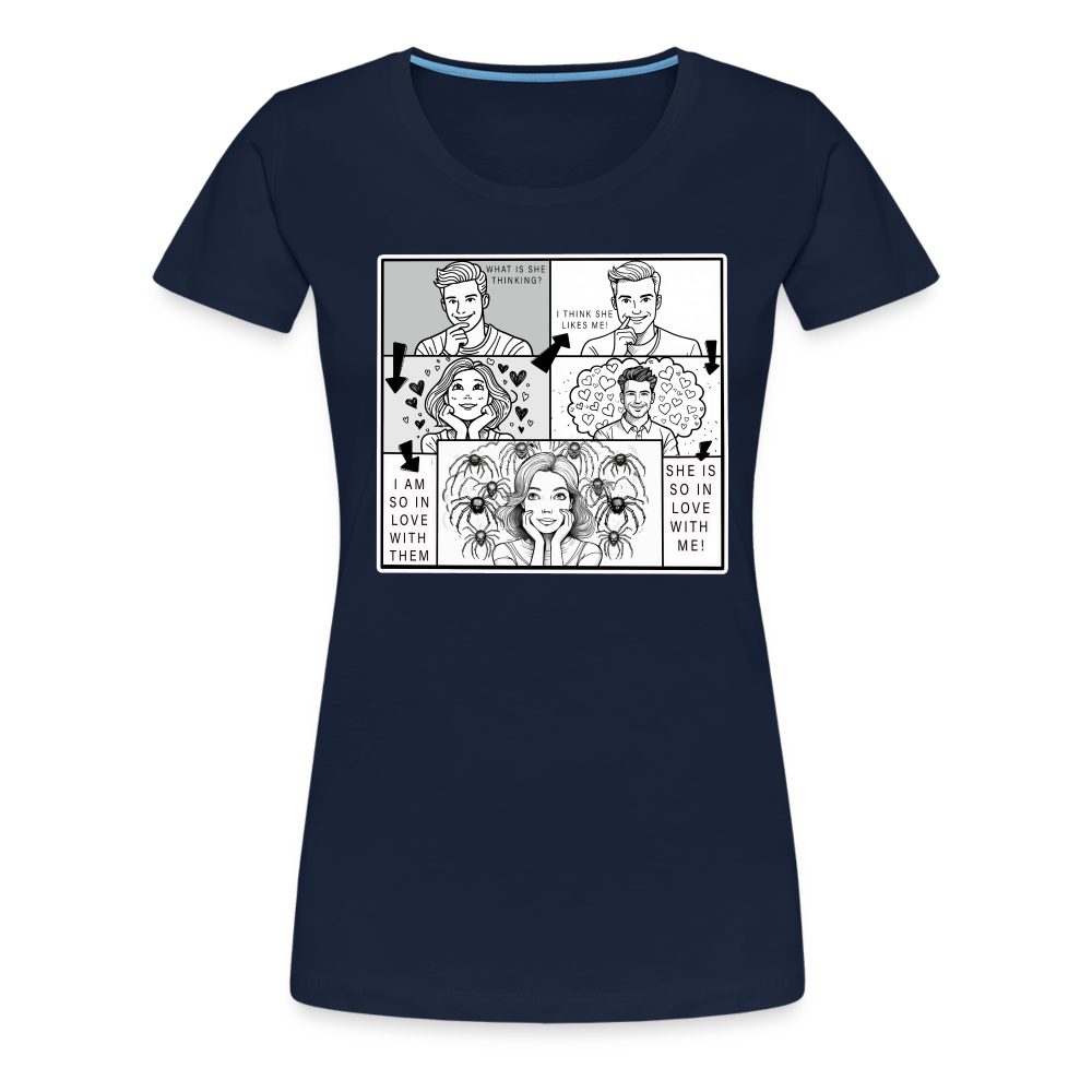 Frauen Basic T-Shirt Tarantula First Date - Navy