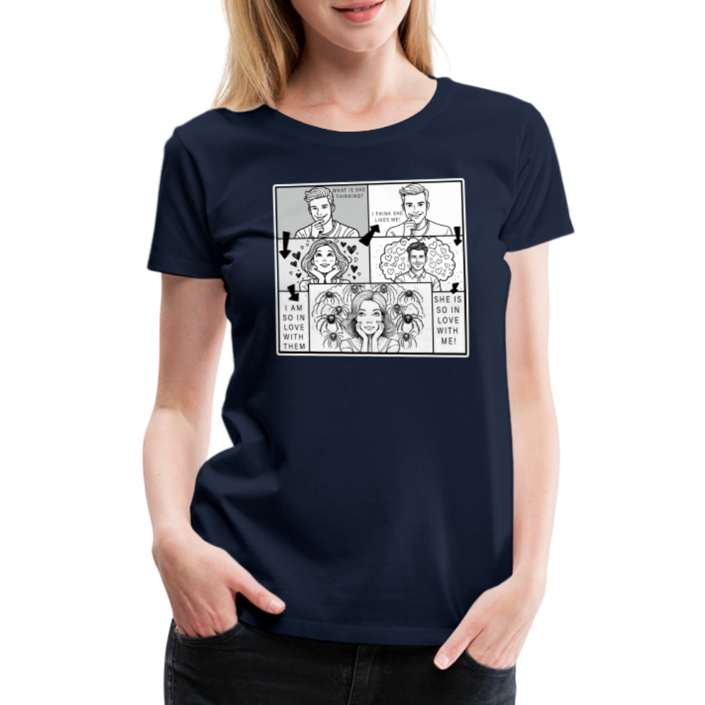 Frauen Basic T-Shirt Tarantula First Date - Navy