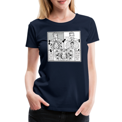 Frauen Basic T-Shirt Tarantula First Date - Navy