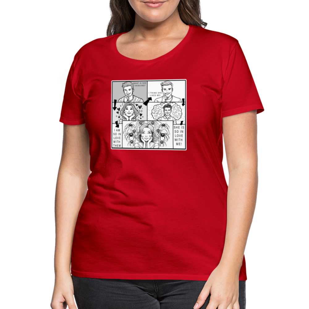 Frauen Basic T-Shirt Tarantula First Date - Rot