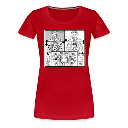 Frauen Basic T-Shirt Tarantula First Date - Rot