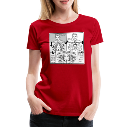 Frauen Basic T-Shirt Tarantula First Date - Rot