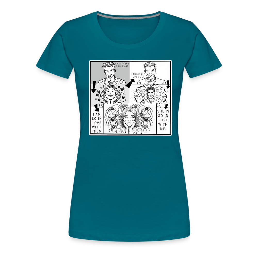 Frauen Basic T-Shirt Tarantula First Date - Divablau