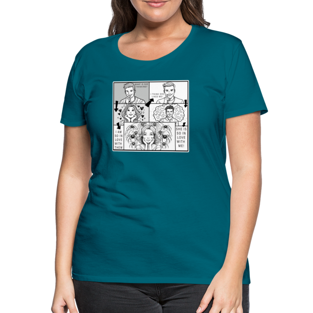 Frauen Basic T-Shirt Tarantula First Date - Divablau