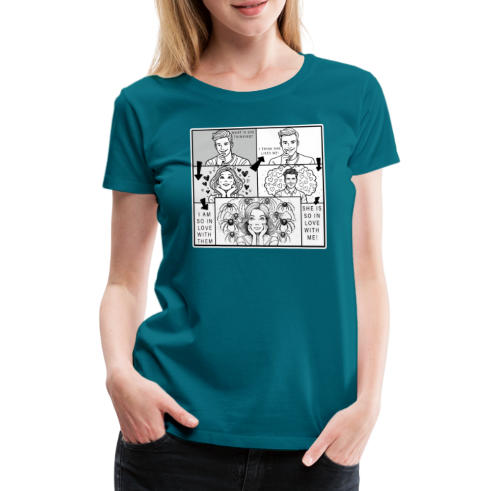 Frauen Basic T-Shirt Tarantula First Date - Divablau