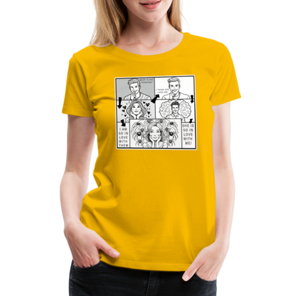 Frauen Basic T-Shirt Tarantula First Date - Sonnengelb