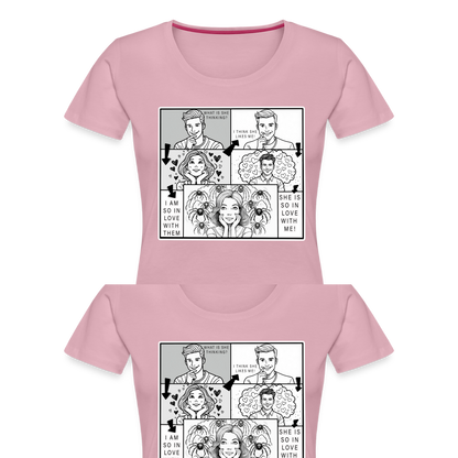 Frauen Basic T-Shirt Tarantula First Date - Hellrosa