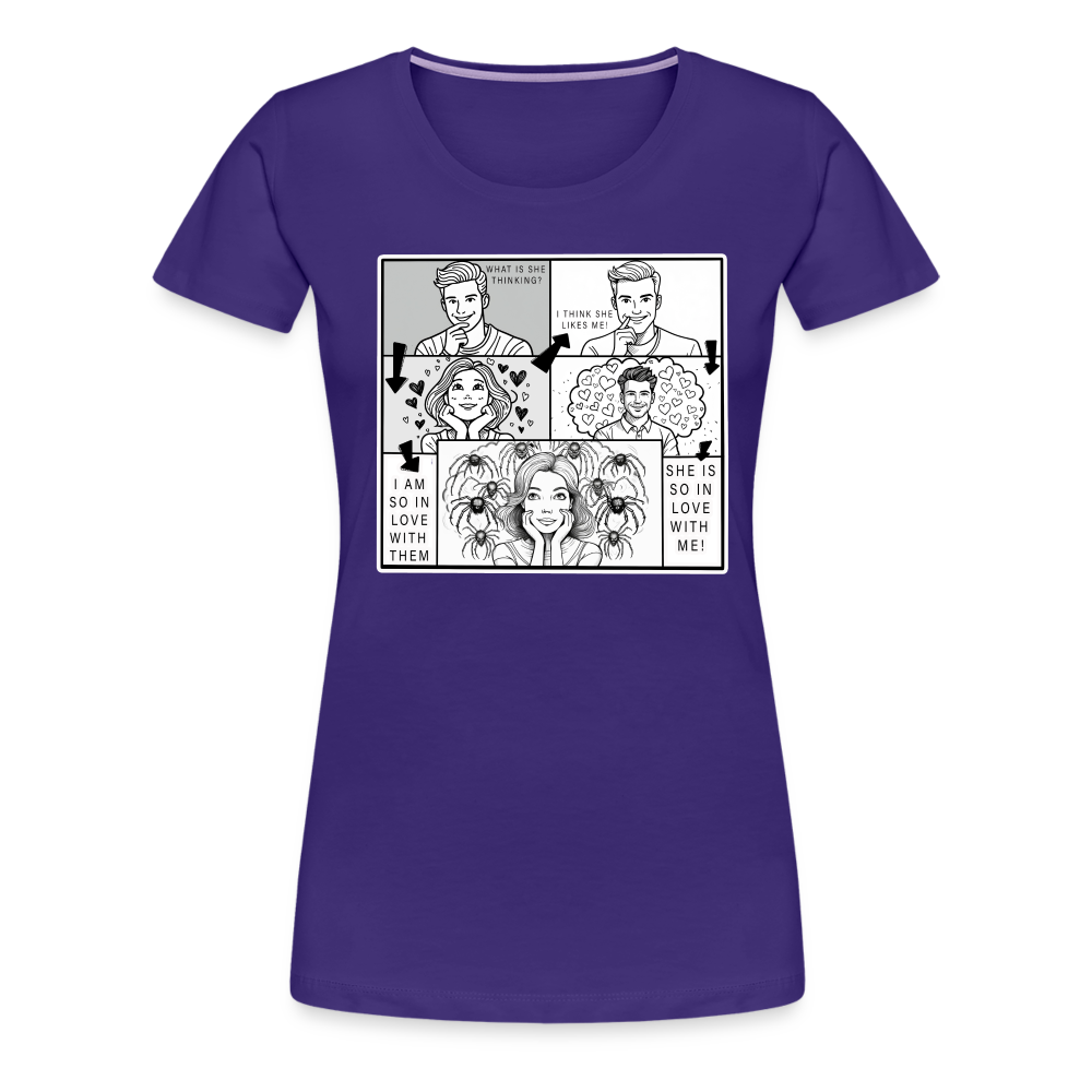 Frauen Basic T-Shirt Tarantula First Date - Lila