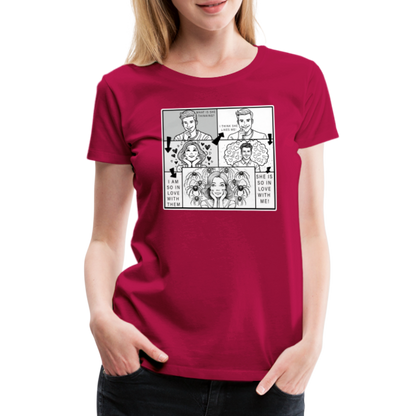 Frauen Basic T-Shirt Tarantula First Date - dunkles Pink