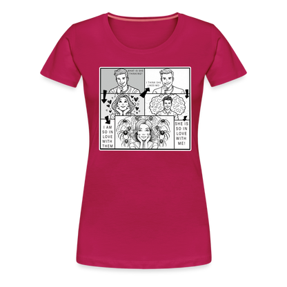 Frauen Basic T-Shirt Tarantula First Date - dunkles Pink