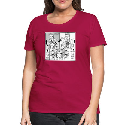 Frauen Basic T-Shirt Tarantula First Date - dunkles Pink