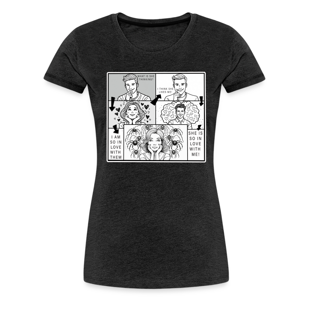 Frauen Basic T-Shirt Tarantula First Date - Anthrazit