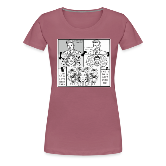 Frauen Basic T-Shirt Tarantula First Date - Malve