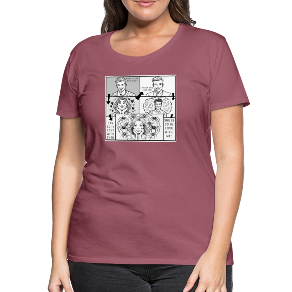 Frauen Basic T-Shirt Tarantula First Date - Malve