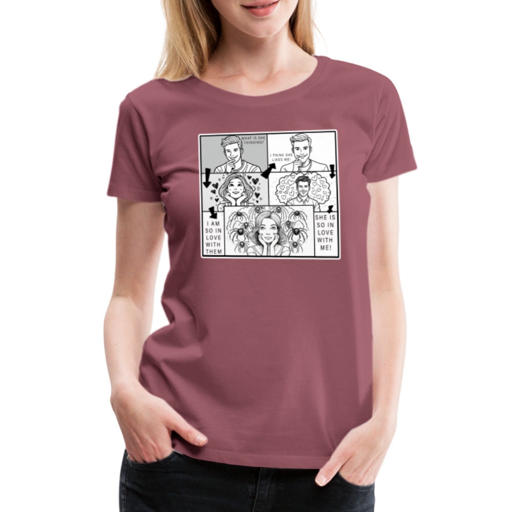 Frauen Basic T-Shirt Tarantula First Date - Malve