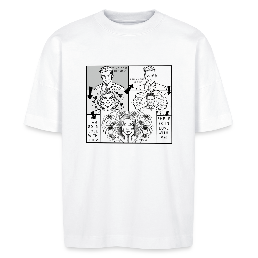 Unisex Stanley & Stella Oversize Bio-T-Shirt Tarantula First Date - Weiß